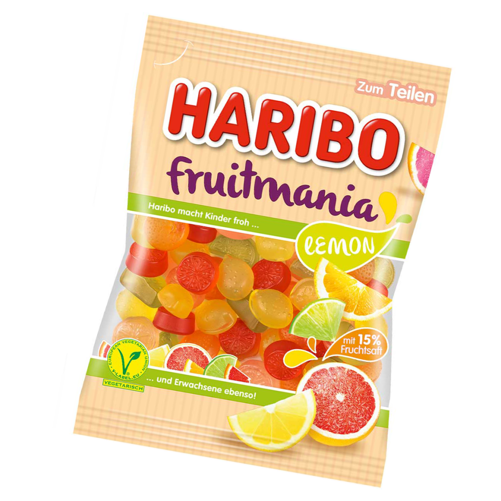 Haribo 175g Fruitmania Lemon Fruchtgummi Süßwaren Nahrungsmittel