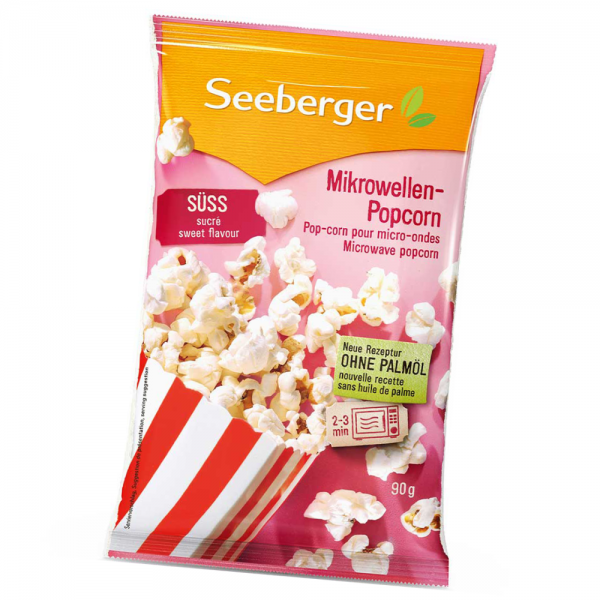 Seeberger Mikrowellen Popcorn süß 90g