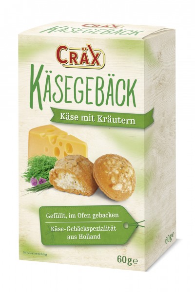 Cräx Käsegebäck Käse mit Kräutern 60g