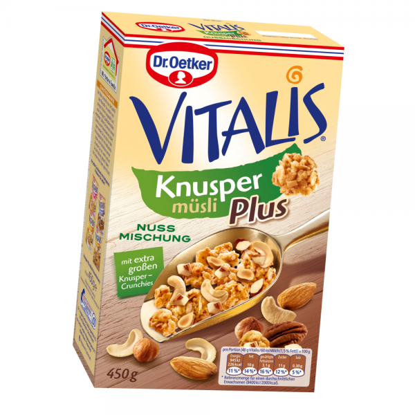Vitalis Knusper Müsli Plus Nussmischung 450g