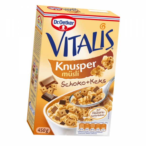 Vitalis Knuspermüsli Schoko+Keks 450g