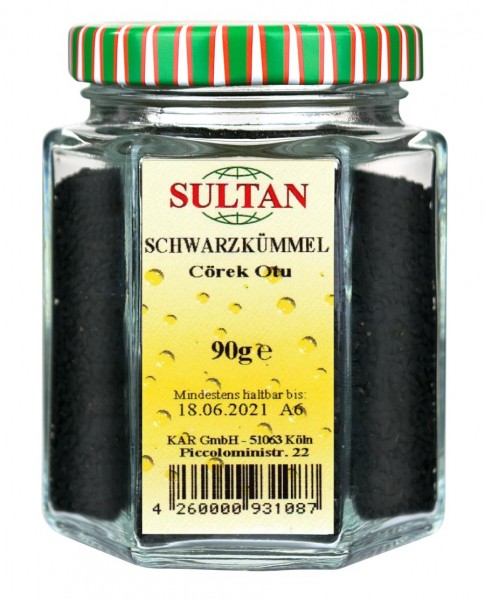 Sultan Schwarzkümmel Glas 90g