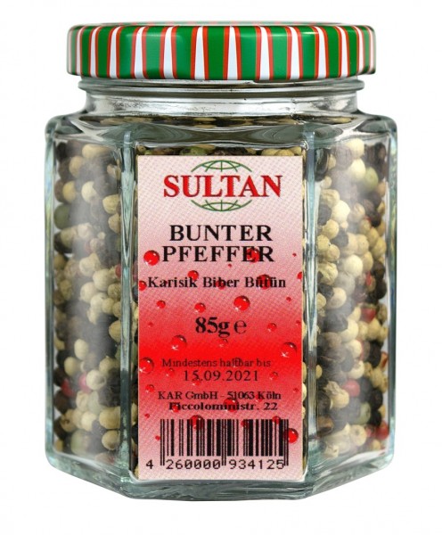 Sultan bunter Pfeffer Mix Glas 85g