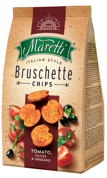 Maretti Bruschette Tomato, Olives & Oregano 150g