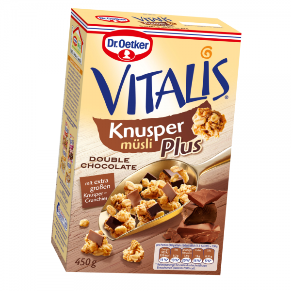 Vitalis Knusper Müsli Plus Double Chocolate 450g