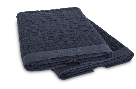 SCHIESSER Handtuch 50 x 100 cm Anthrazit, 2er Set
