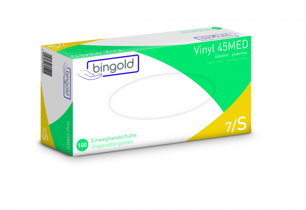 BINGOLD Vinyl 45Med transparent Einweghandschuh