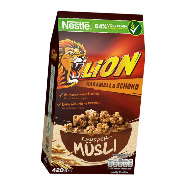 Lion Knusper-Müsli Karamell & Schoko 420g