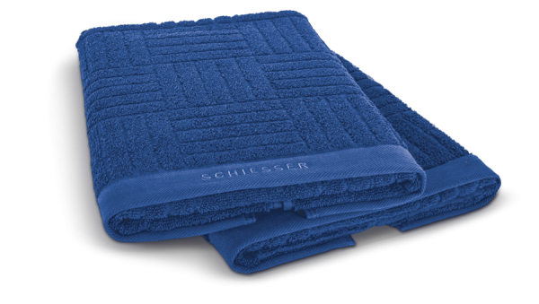SCHIESSER Handtuch 50 x 100 cm Blau, 2er Set