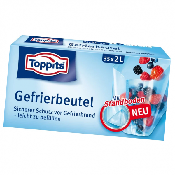 Toppits® Gefrierbeutel Standboden 2l 35Stück