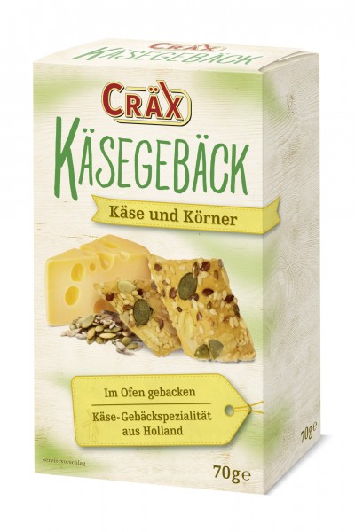 Cräx Käsegebäck Käse und Körner 70g