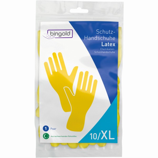 BINGOLD Schutzhandschuhe Latex, gelb