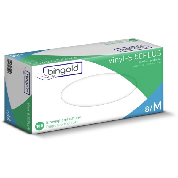 BINGOLD Vinyl-S 50PLUS, cremefarben Einweghandschuh