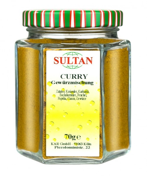 Sultan Curry gemahlen Glas 70g