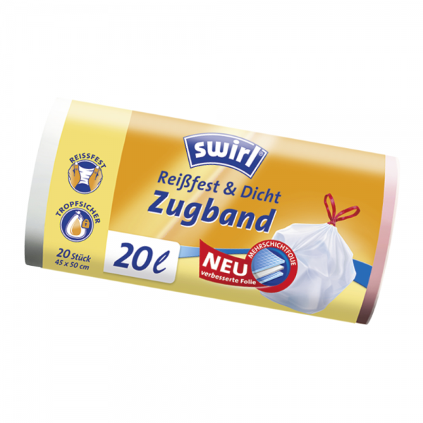 Swirl Müllbeutel Zugband 20l 20er